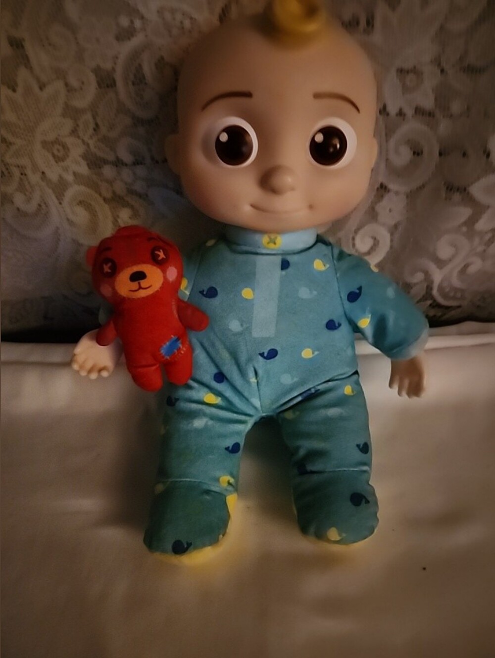 CoComelon Baby Doll with Red Plush Bear - Kids Toys